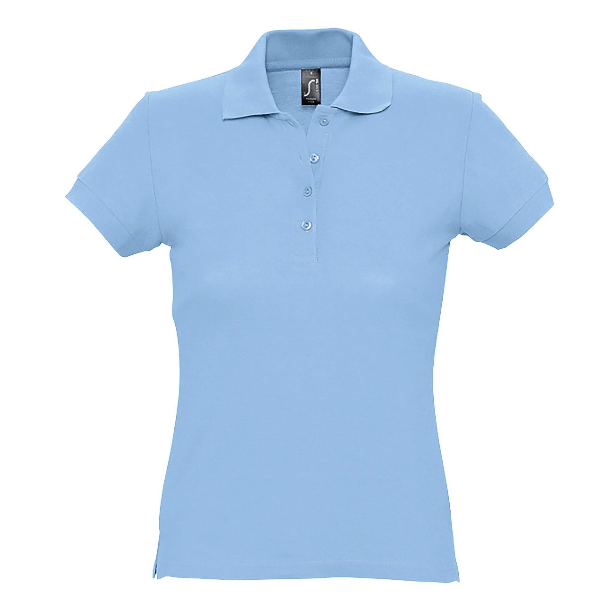 Passion Poloshirt, Kurzarm Damen Himmelblau L von SOLS