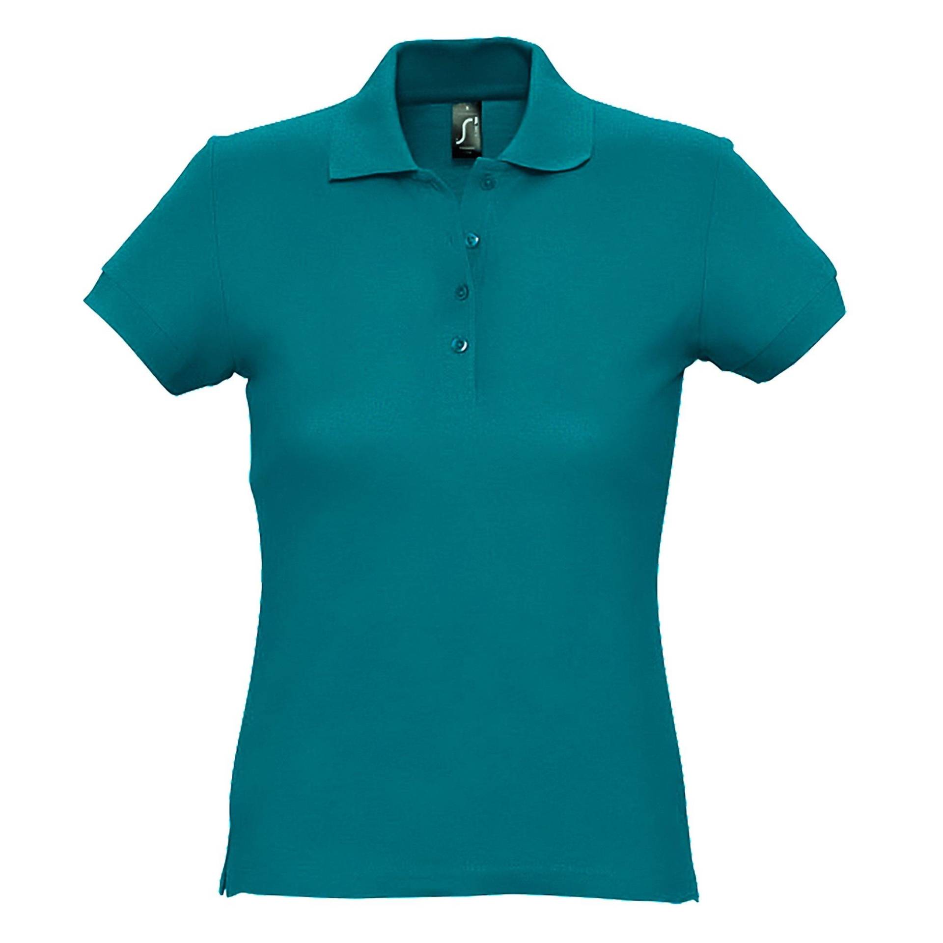 Passion Poloshirt, Kurzarm Damen Horizon Blue L von SOLS