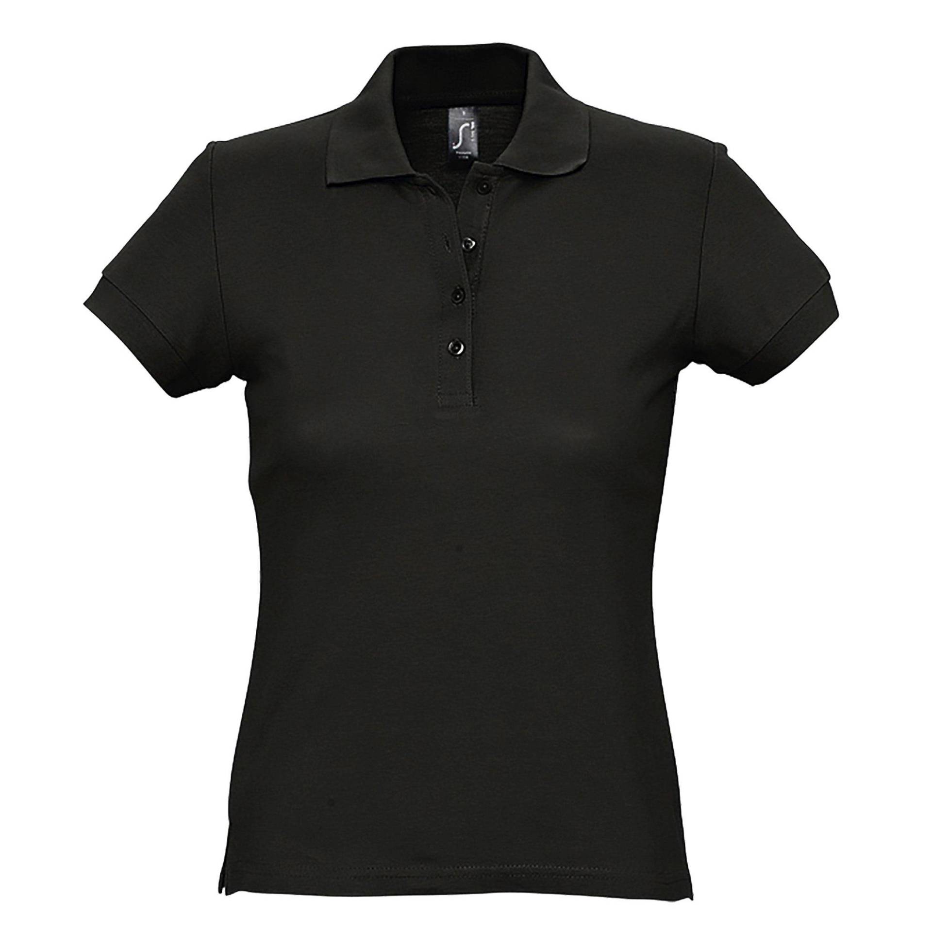 Passion Poloshirt, Kurzarm Damen Schwarz S von SOLS