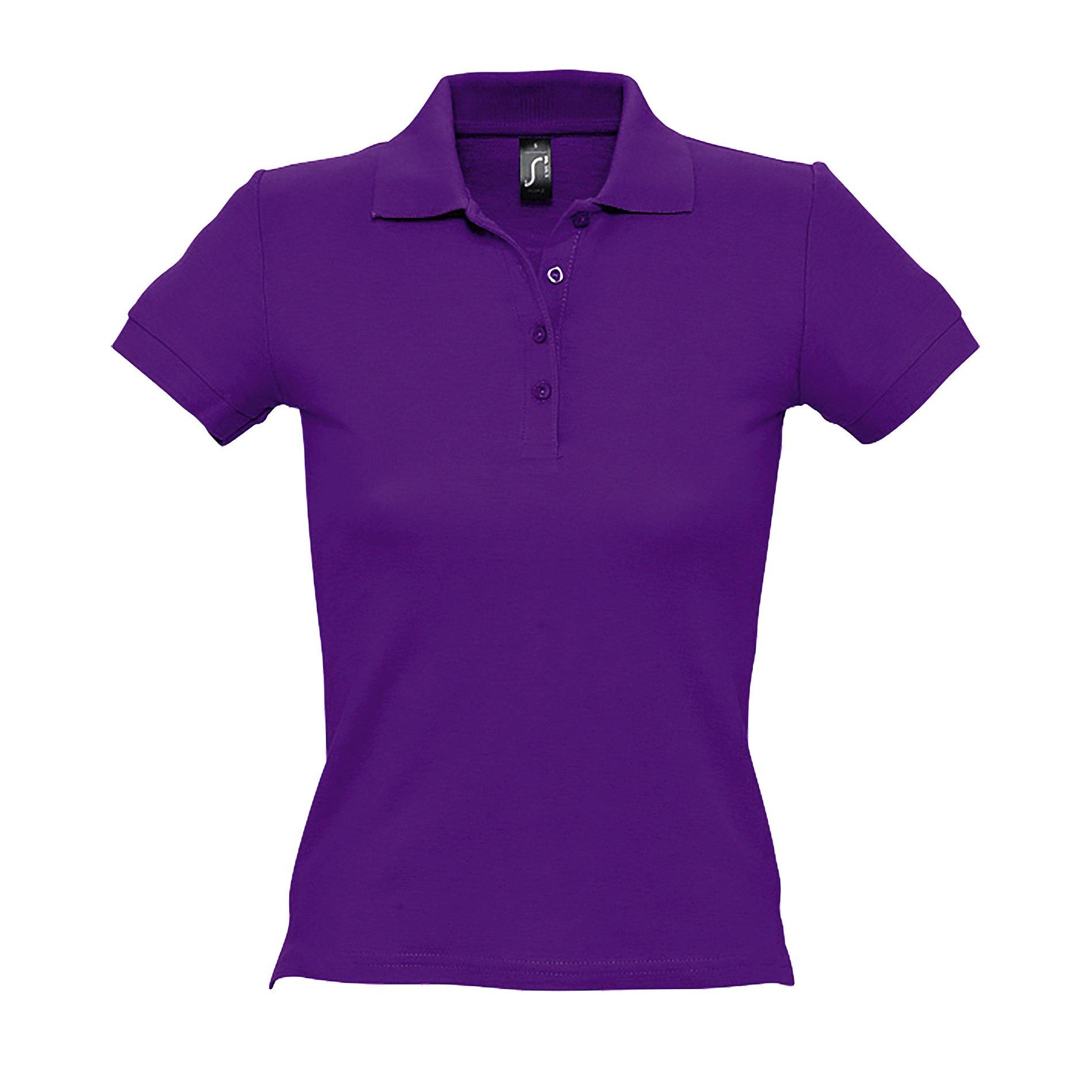 People Poloshirt, Kurzarm Damen Lila XL von SOLS