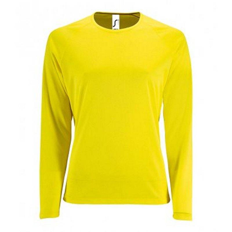 Performance Tshirt Sporty, Langärmlig Damen Gelb S von SOLS