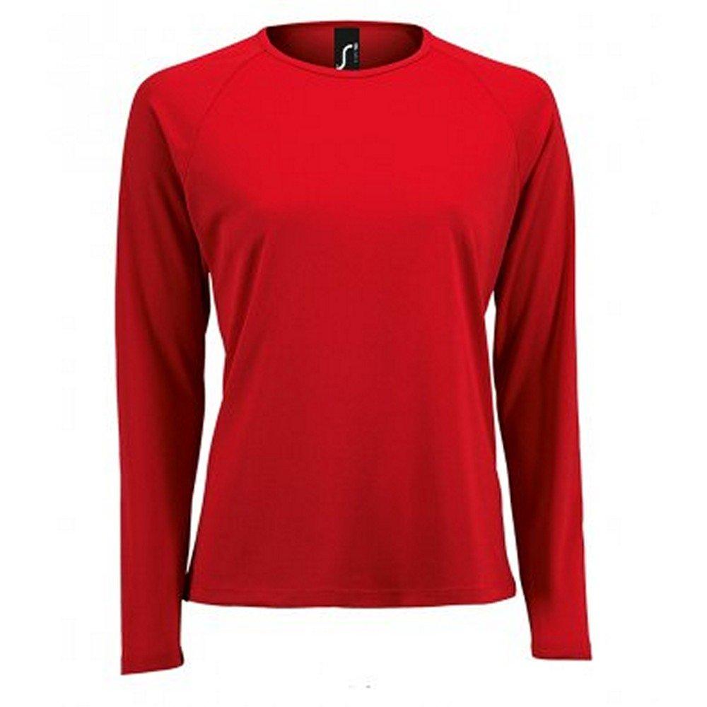 Performance Tshirt Sporty, Langärmlig Damen Rot Bunt M von SOLS