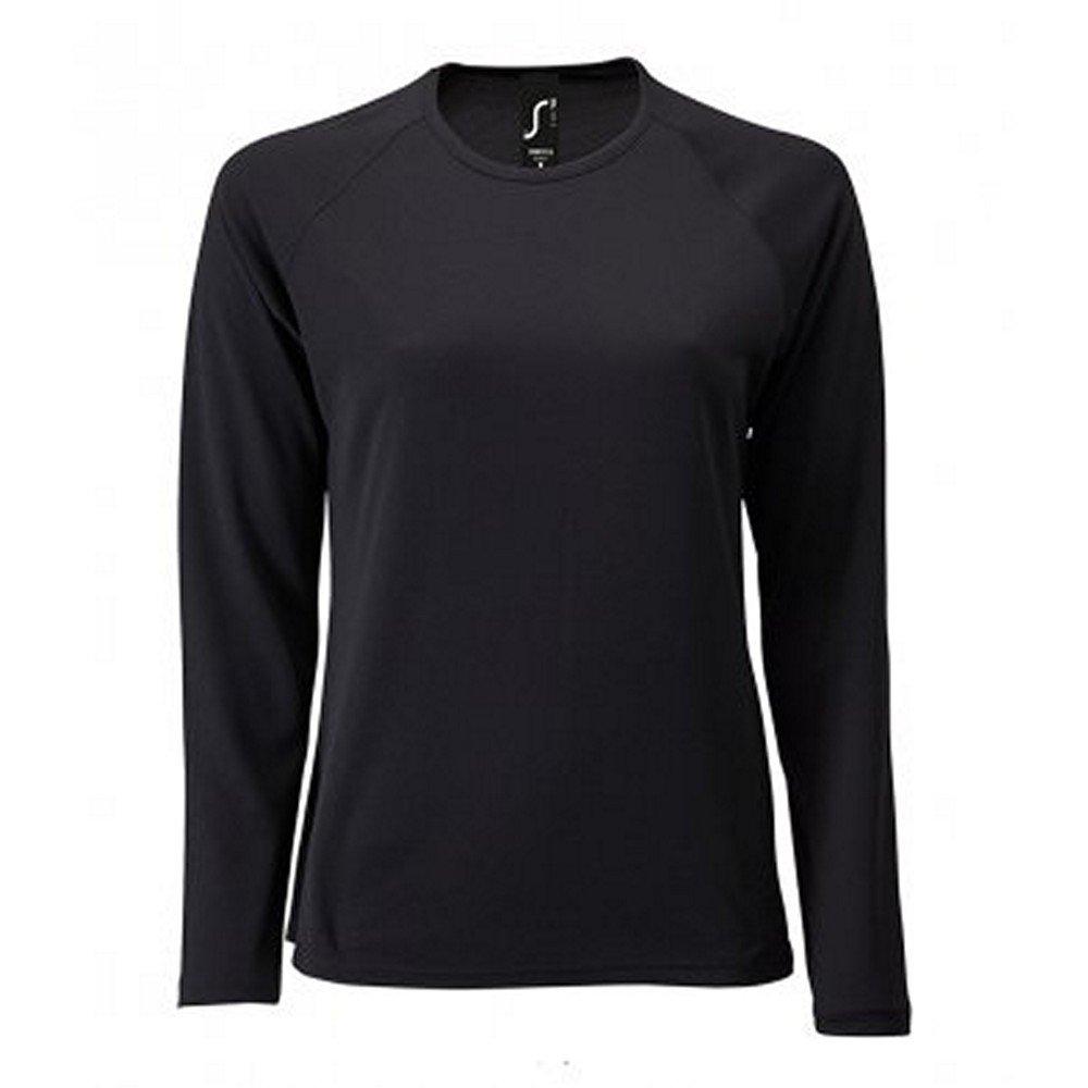 Performance Tshirt Sporty, Langärmlig Damen Schwarz M von SOLS