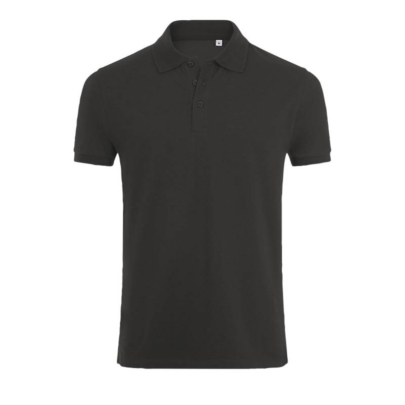Phoenix Kurzarm Pique Polo Shirt Herren Charcoal Black L von SOLS