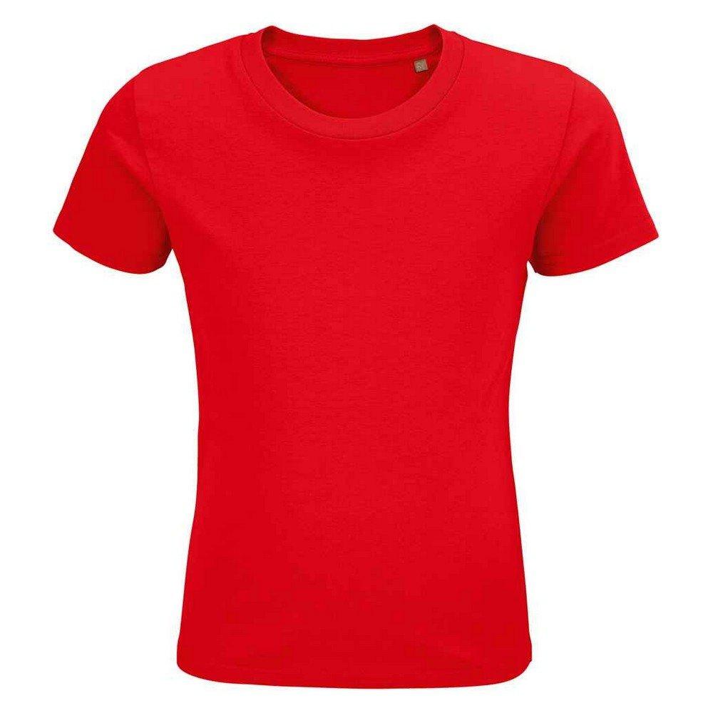 Pioneer Tshirt Jungen Rot Bunt 140 von SOLS