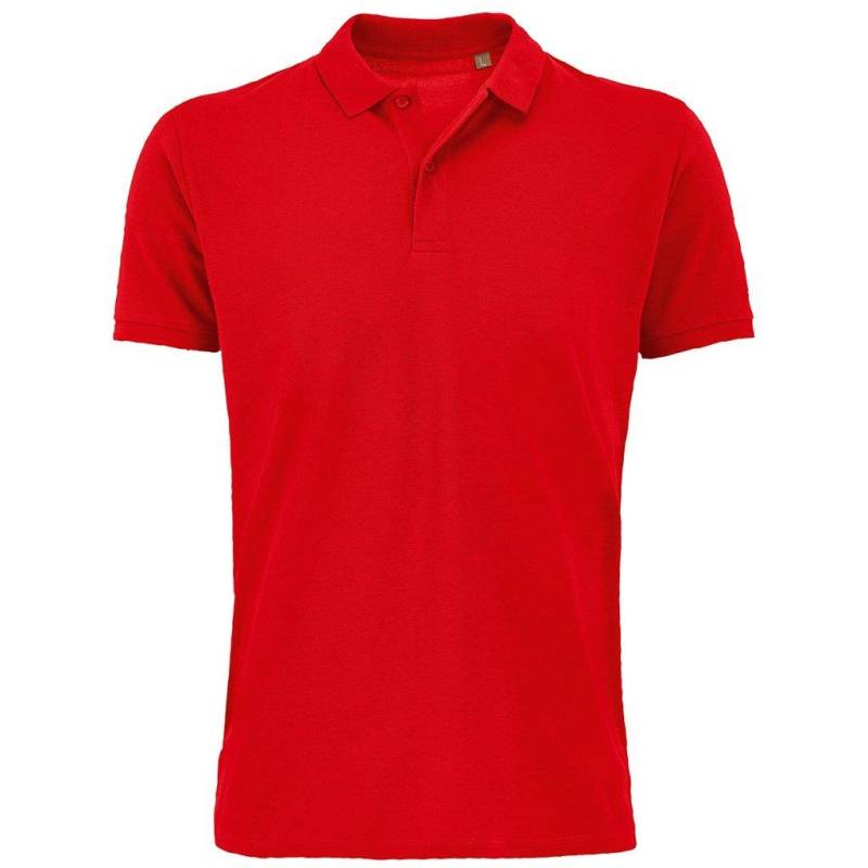 Planet Pique Poloshirt, Aus Biologischem Anbau Herren Rot Bunt 4XL von SOLS