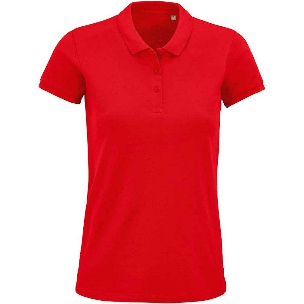 Planet Poloshirt Damen Rot Bunt XXL von SOLS