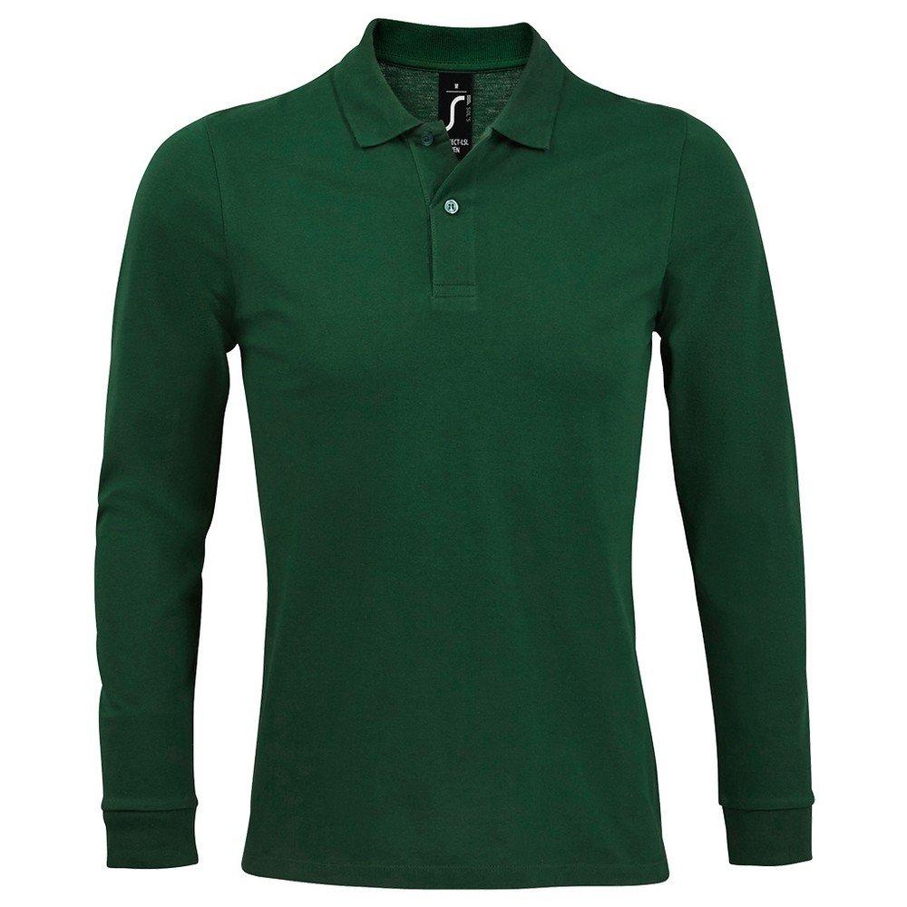 Poloshirt Langärmlig Herren Grün L von SOLS