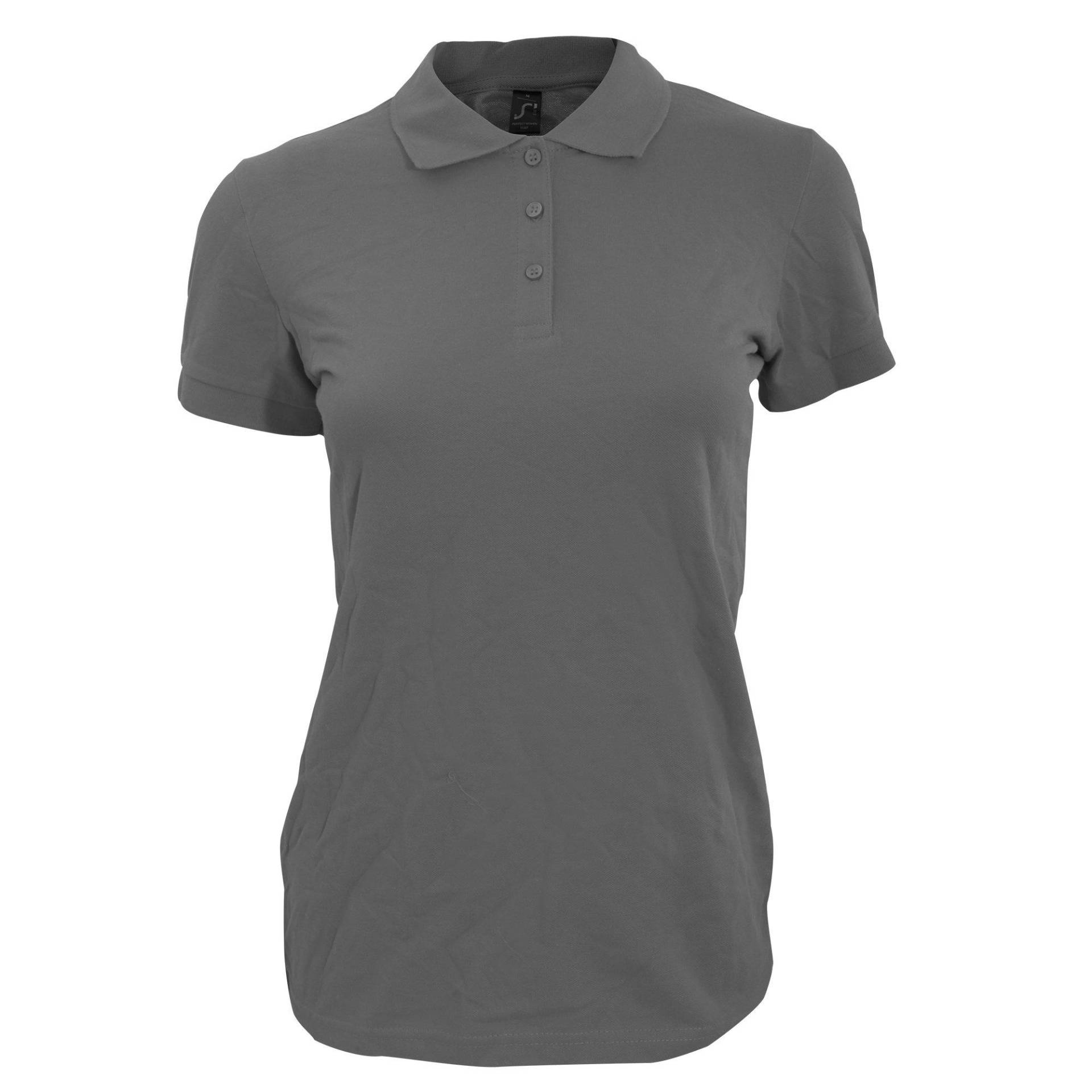 Poloshirt Perfect Kurzarm Damen Grau XXL von SOLS