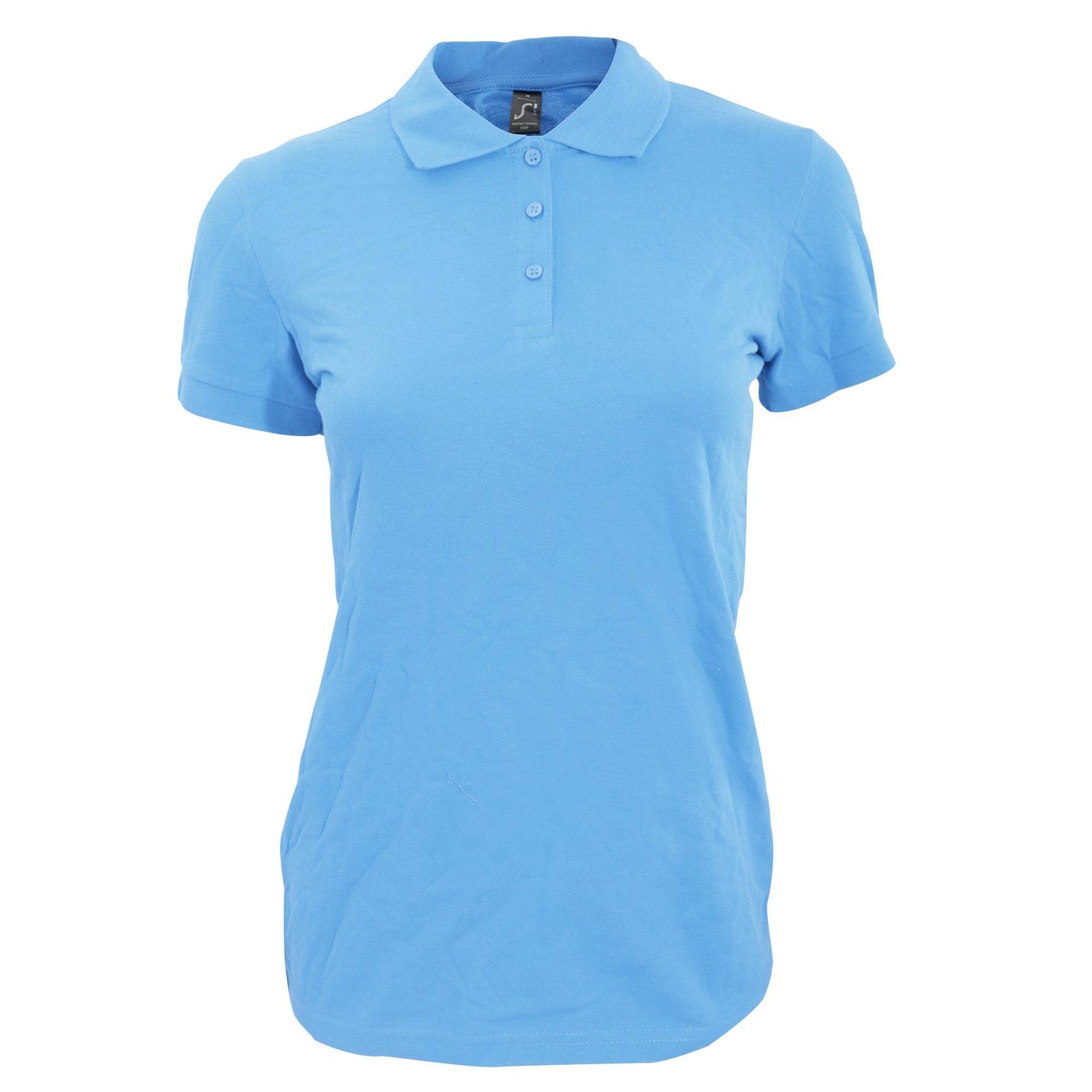 Poloshirt Perfect Kurzarm Damen Himmelblau XL von SOLS