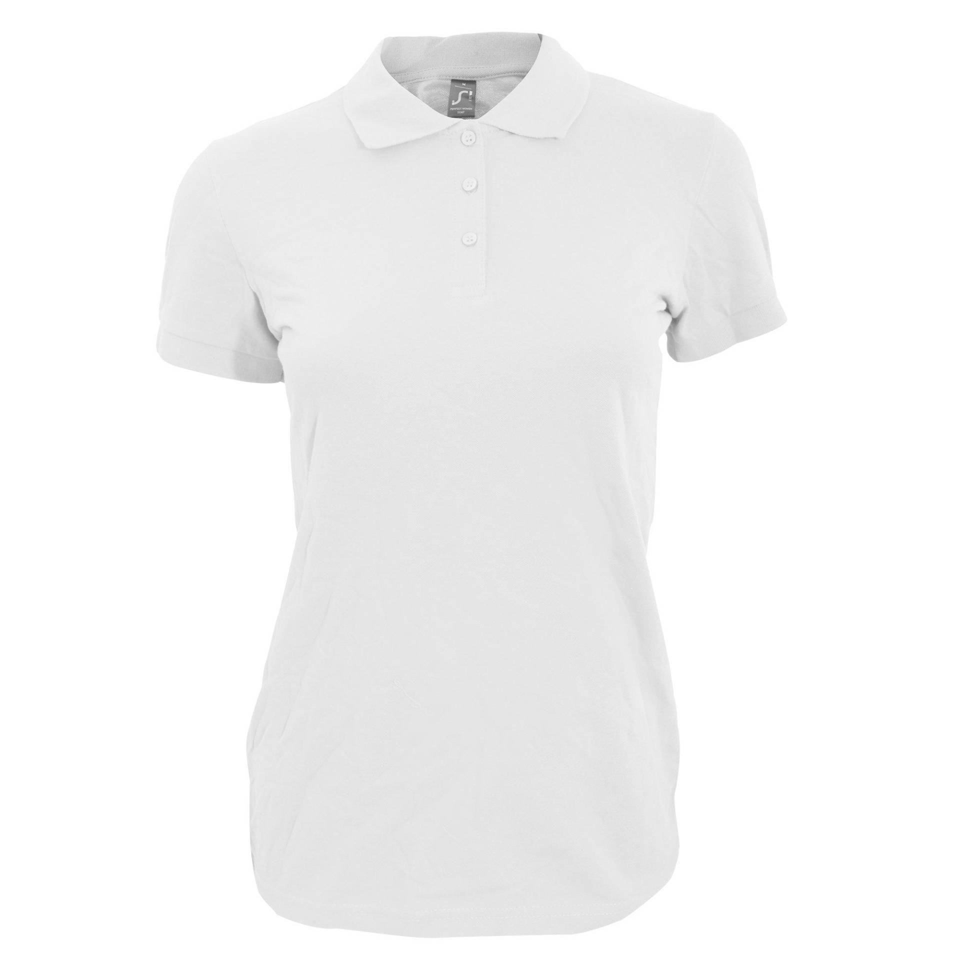 Poloshirt Perfect Kurzarm Damen Weiss XL von SOLS