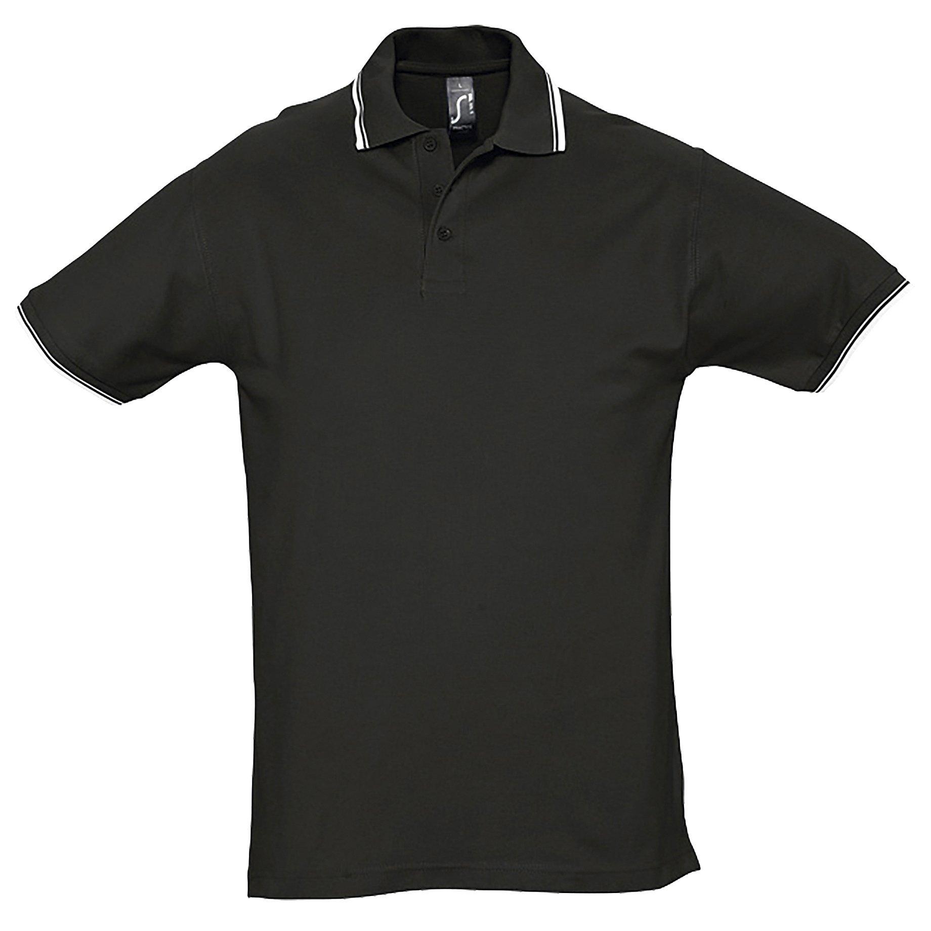 Practice Pique Poloshirt, Kurzarm Herren Schwarz L von SOLS