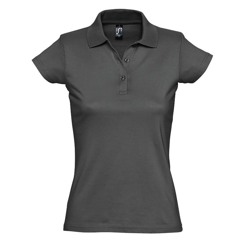 Prescott Jersey Poloshirt, Kurzarm Damen Grau M von SOLS