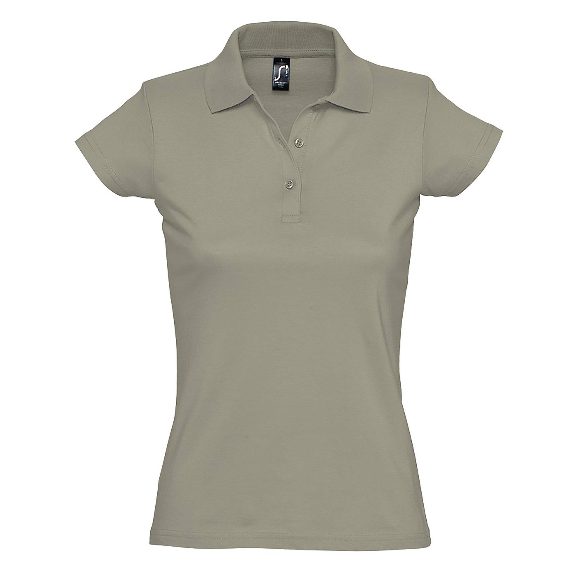 Prescott Jersey Poloshirt, Kurzarm Damen Khaki L von SOLS