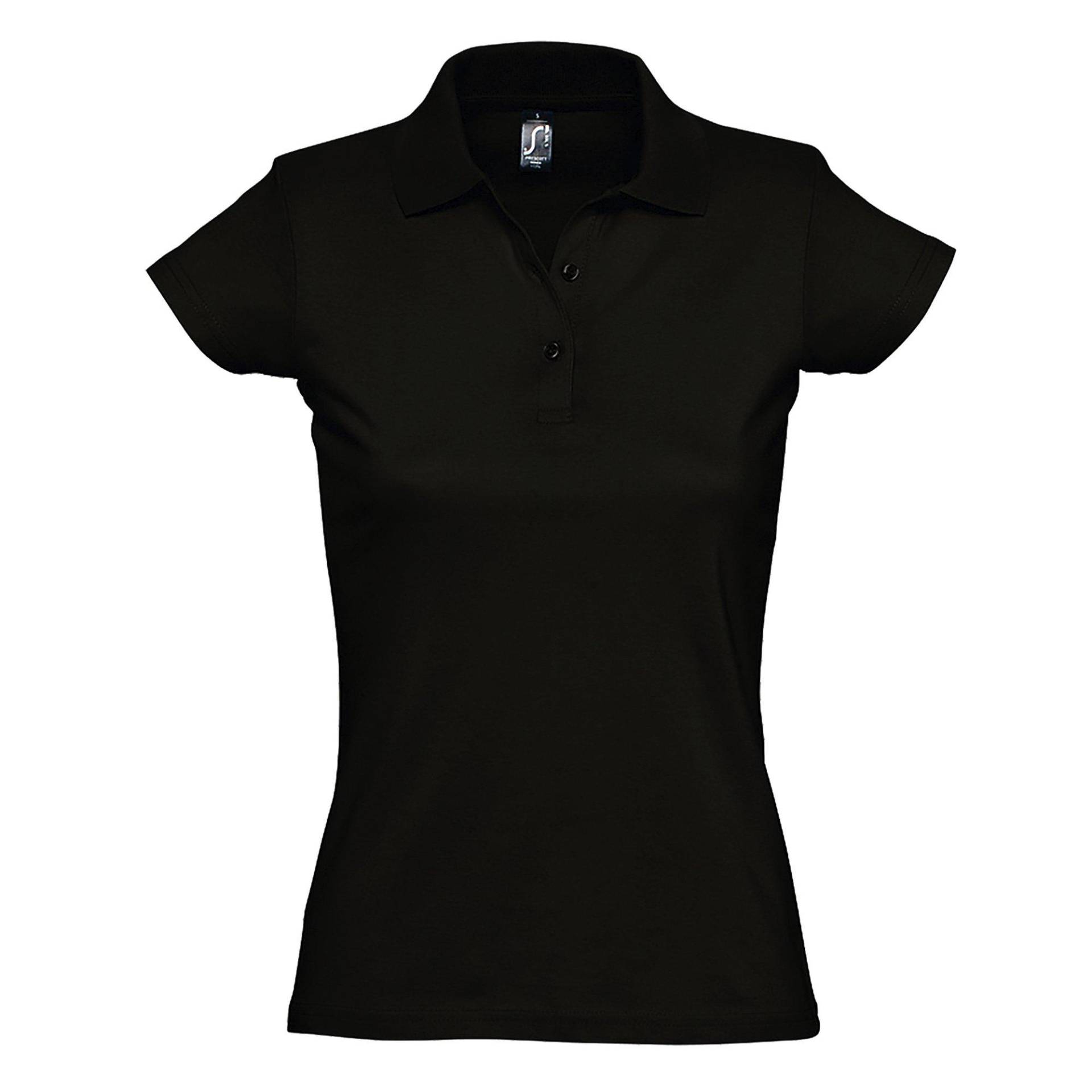 Prescott Jersey Poloshirt, Kurzarm Damen Schwarz XL von SOLS