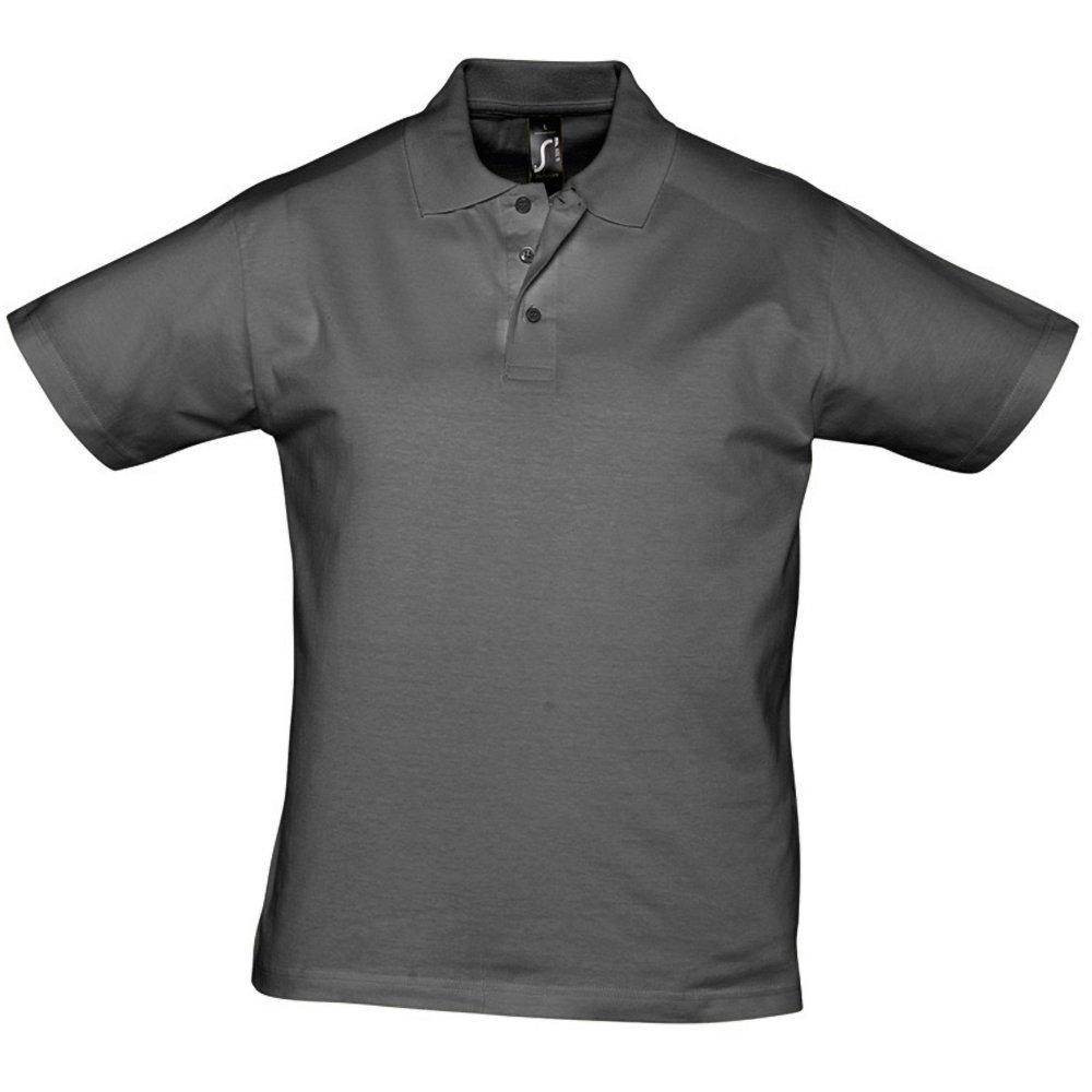 Prescott Jersey Poloshirt, Kurzarm Herren Grau M von SOLS