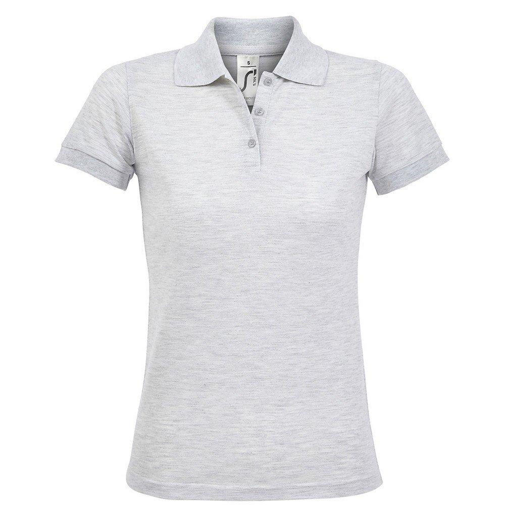 Prime Pique Poloshirt, Kurzarm Damen Grau XXL von SOLS