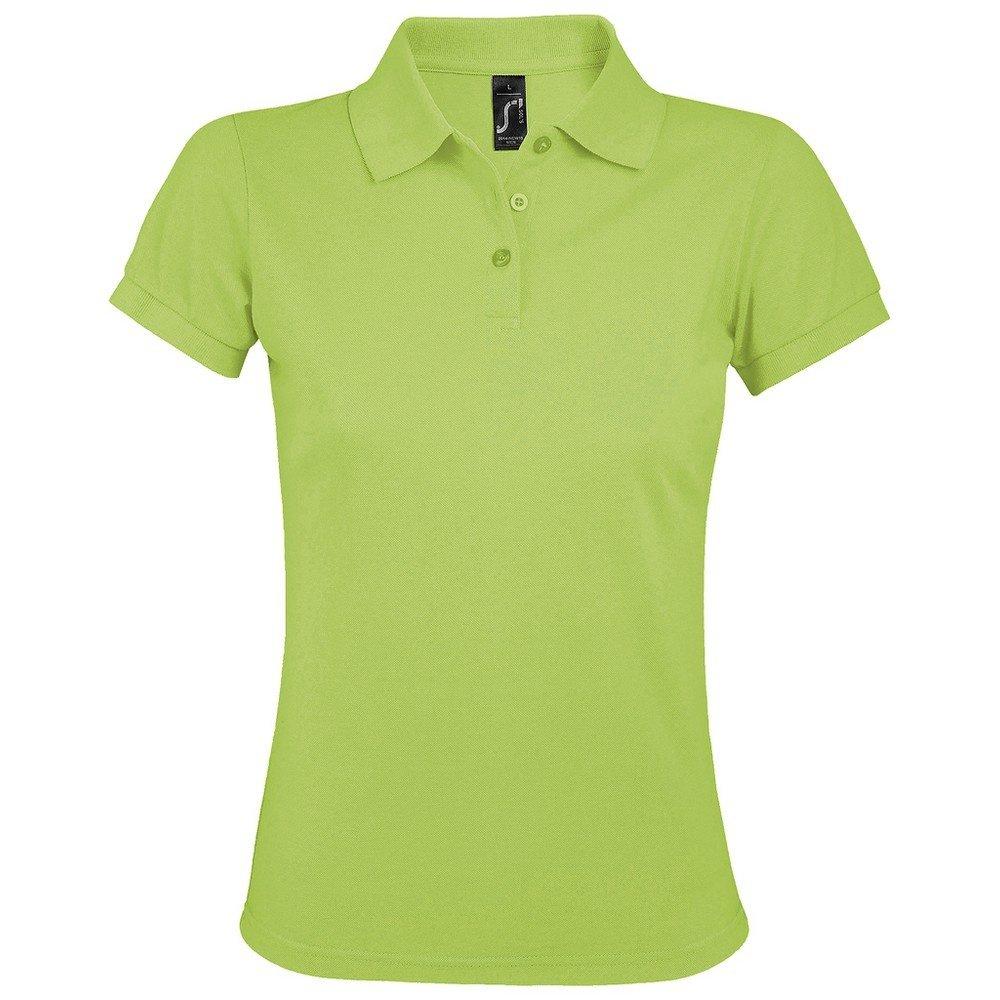 Prime Pique Poloshirt, Kurzarm Damen Grün S von SOLS