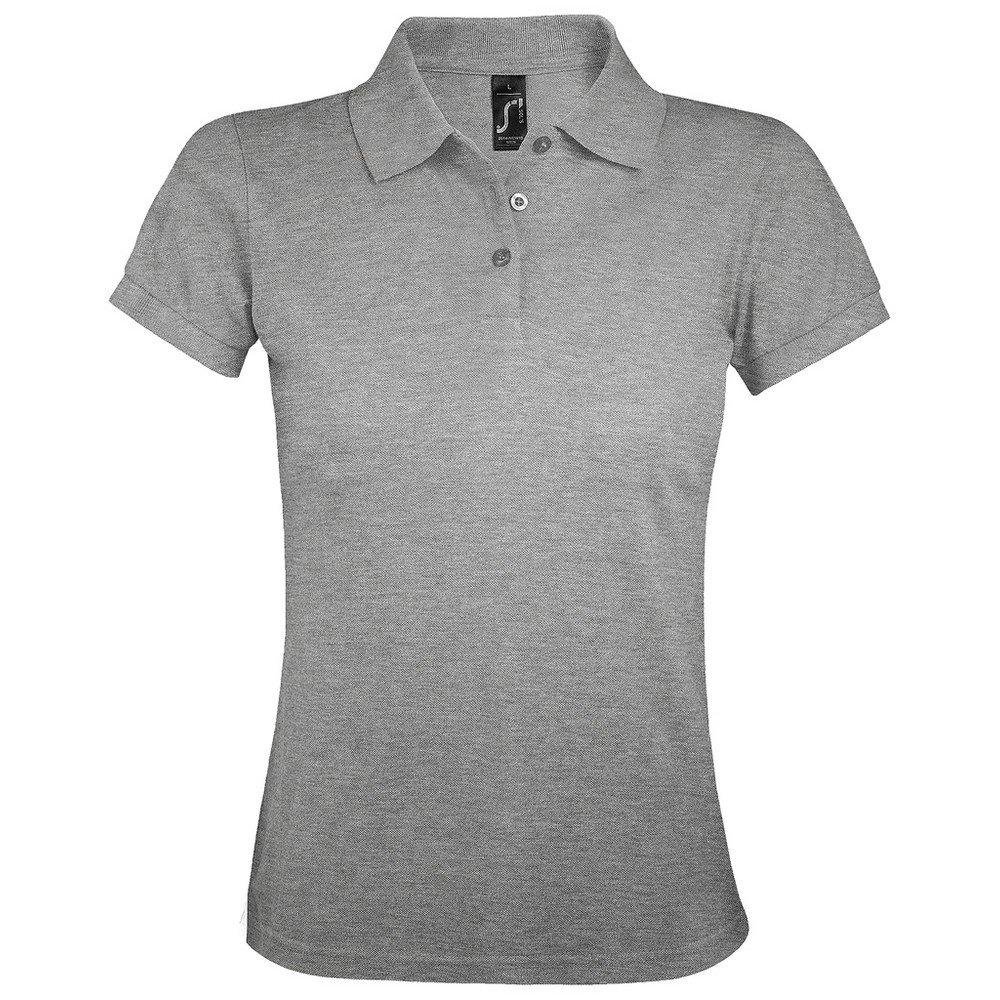 Prime Pique Poloshirt, Kurzarm Damen Taubengrau 3XL von SOLS