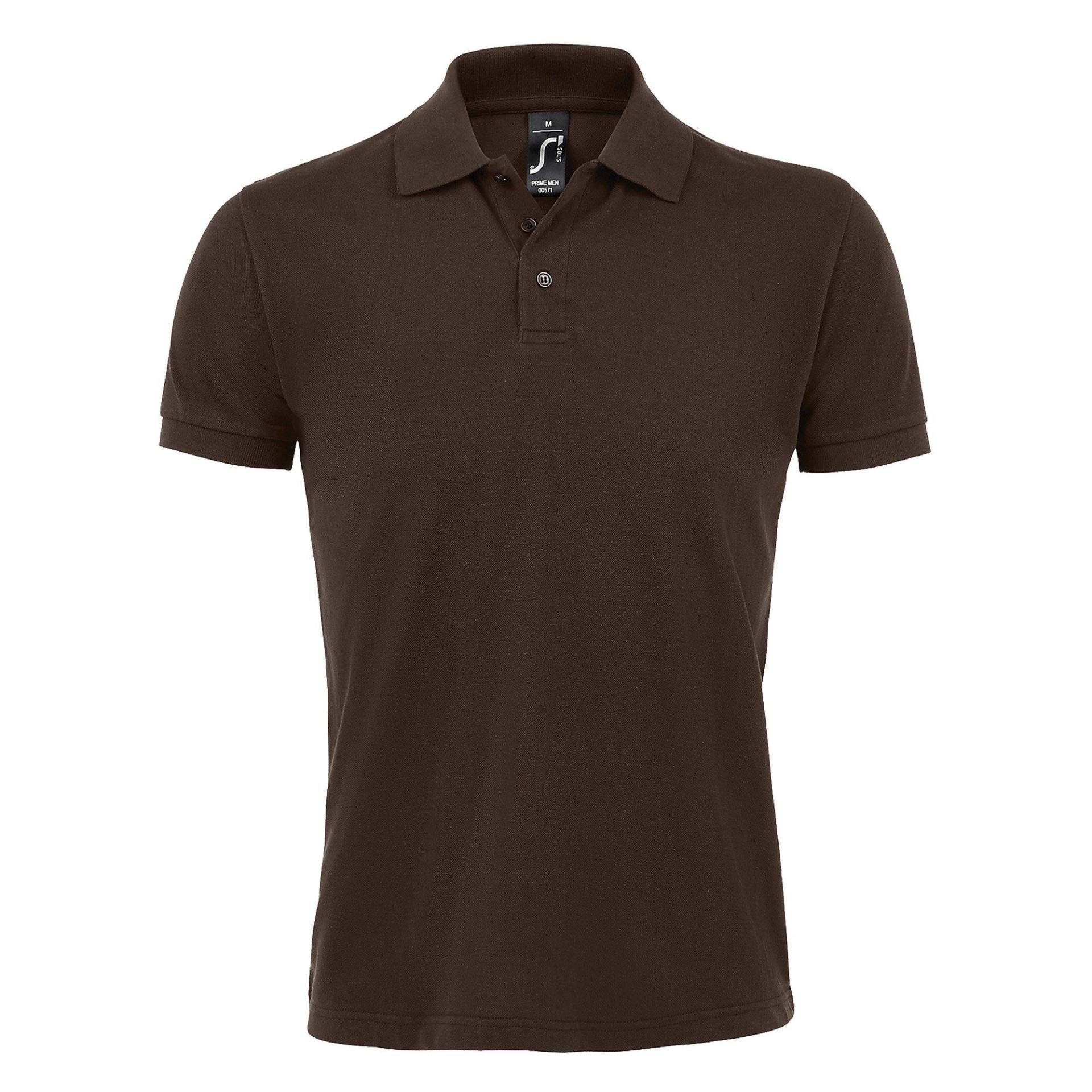 Prime Pique Poloshirt, Kurzarm Herren Braun 4XL von SOLS