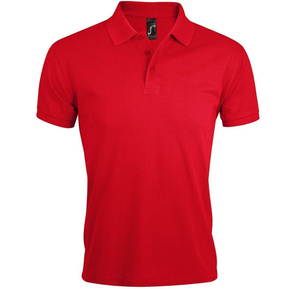 Prime Pique Poloshirt, Kurzarm Herren Rot Bunt S von SOLS