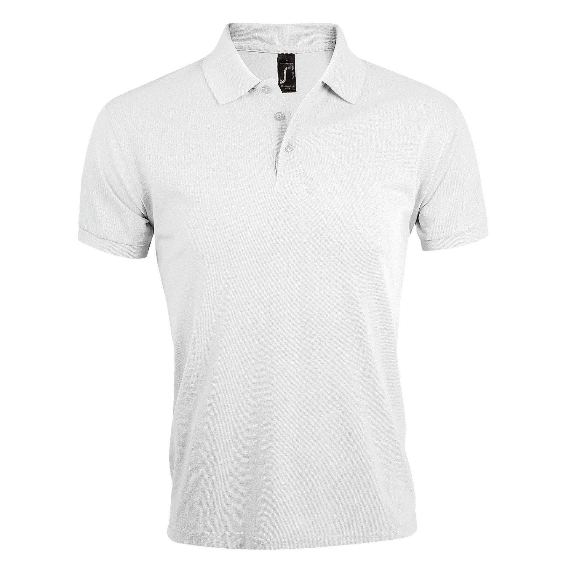 Prime Pique Poloshirt, Kurzarm Herren Weiss XXL von SOLS