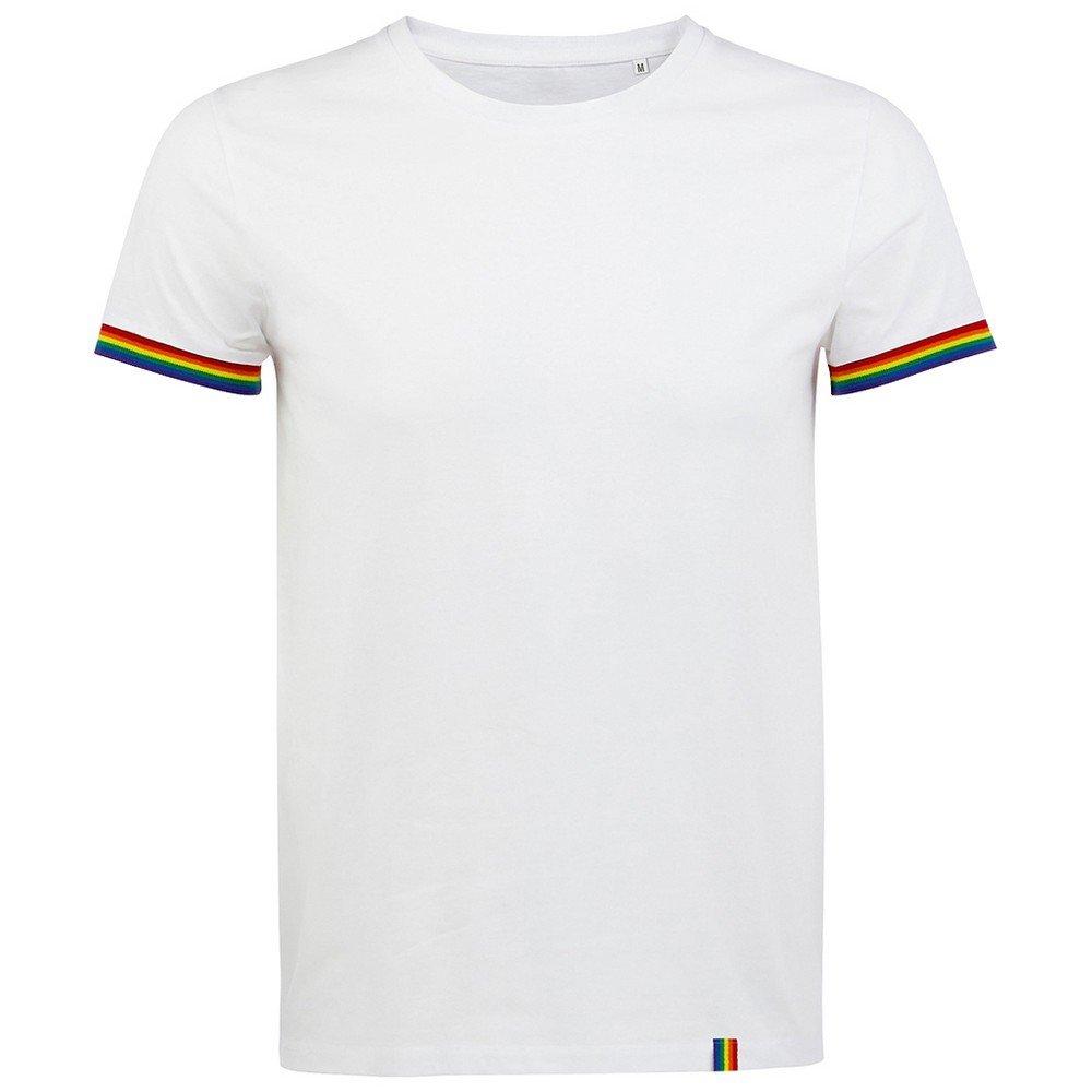 Regenbogen Tshirt Herren Weiss 4XL von SOLS