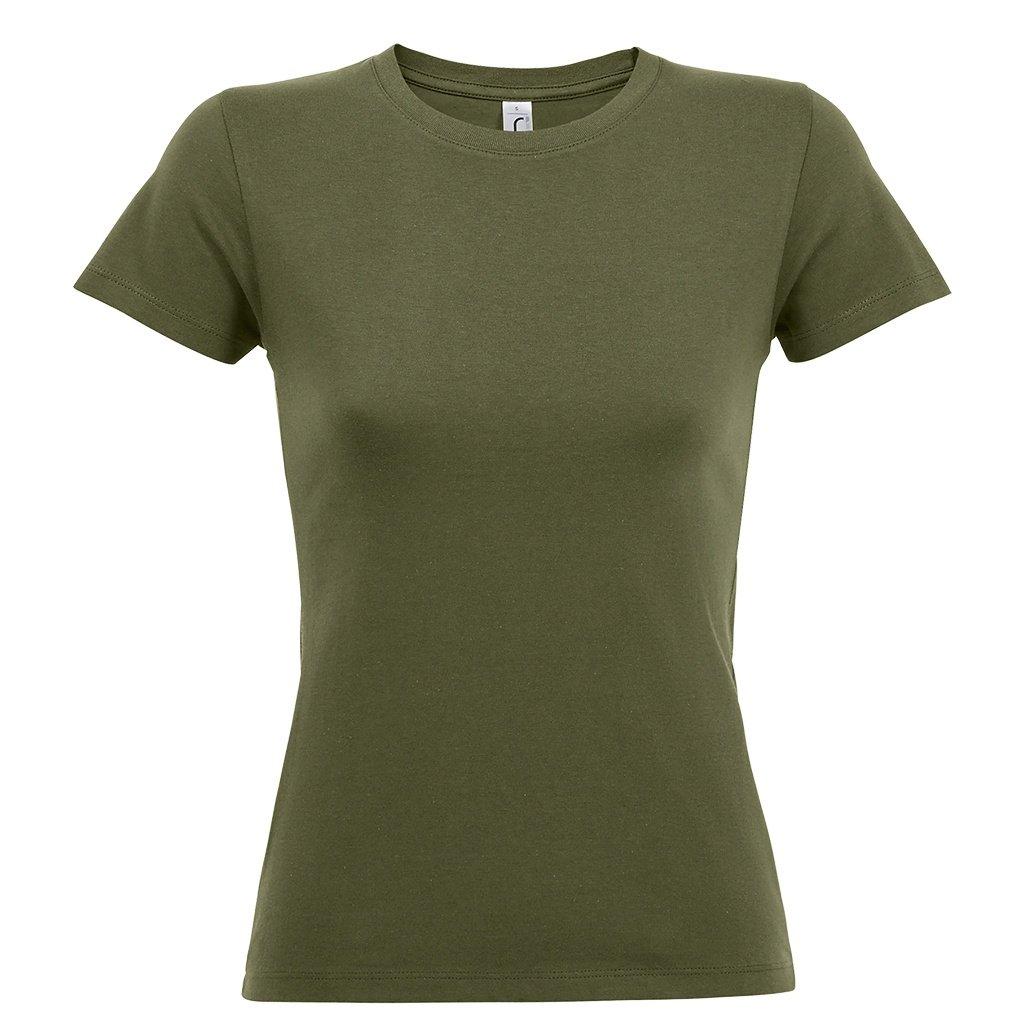 Regent Kurzarm Tshirt Damen Khaki M von SOLS