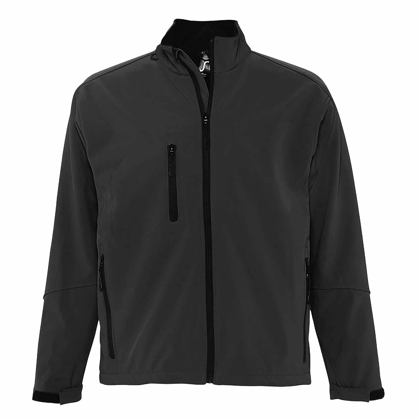 Relax Softshelljacke, Atmungsaktiv, Winddicht, Wasserdicht Herren Charcoal Black 3XL von SOLS