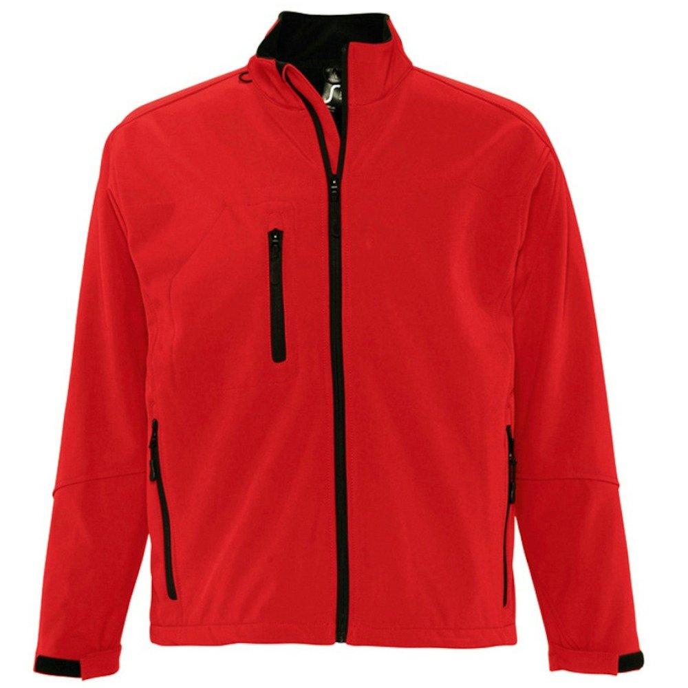 Relax Softshelljacke, Atmungsaktiv, Winddicht, Wasserdicht Herren Rot Bunt M von SOLS