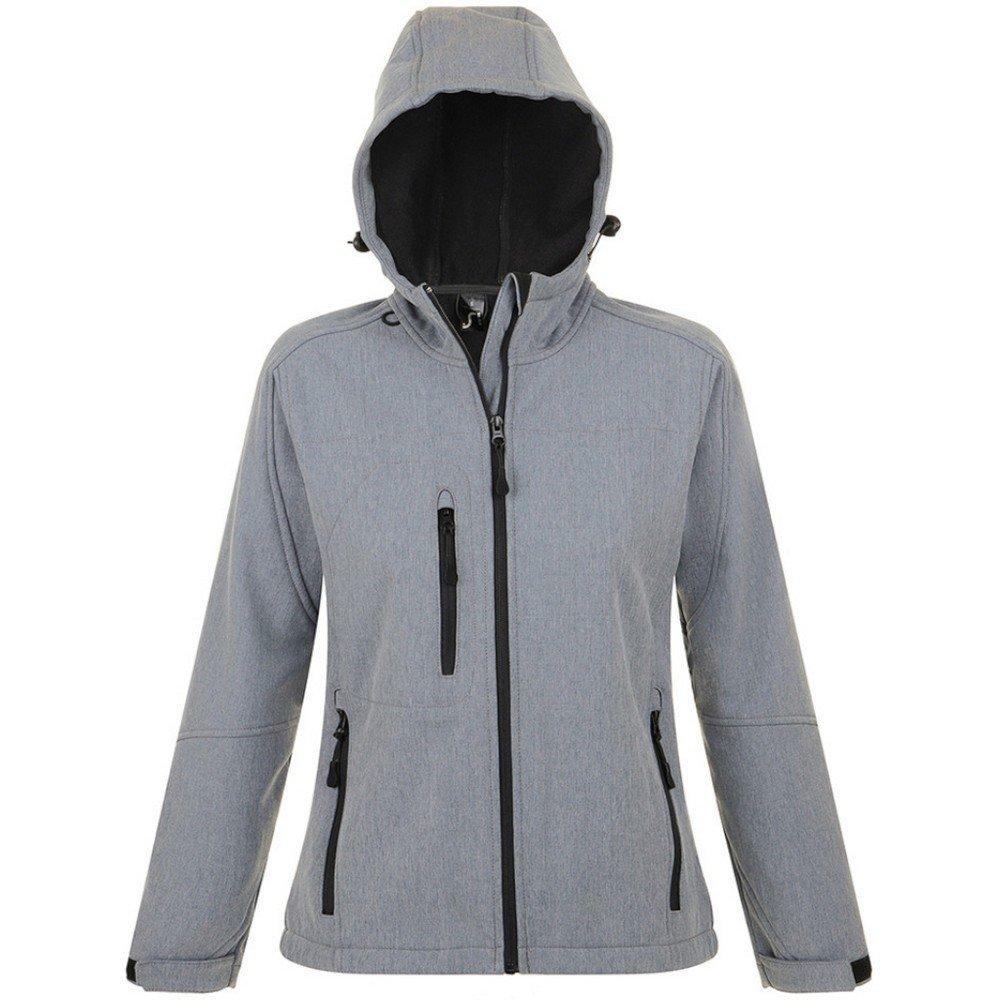 Replay Softshelljacke Mit Kapuze, Atmungsaktiv, Winddicht, Wasserabweisend Damen Taubengrau XL von SOLS