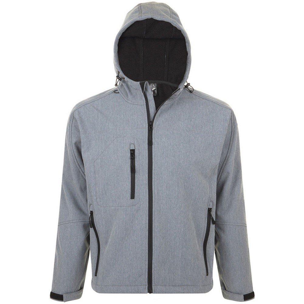 Replay Softshelljacke Mit Kapuze, Atmungsaktiv, Winddicht, Wasserfest Herren Taubengrau 3XL von SOLS