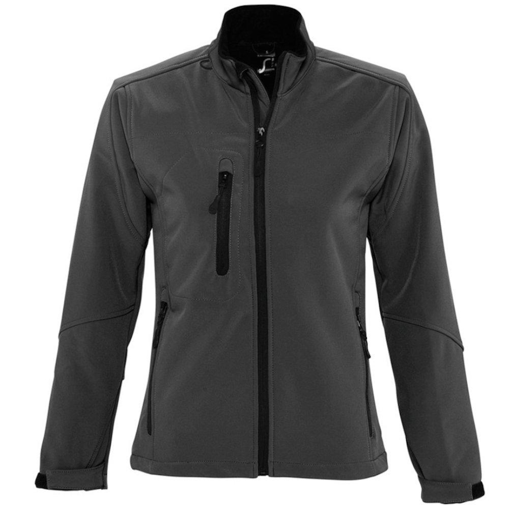 Roxy Softshelljacke, Atmungsaktiv, Winddicht, Wasserabweisend Damen Charcoal Black L von SOLS