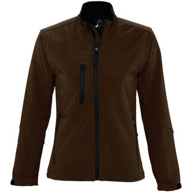 Roxy Softshelljacke, Atmungsaktiv, Winddicht, Wasserabweisend Damen Kühles Braun M von SOLS