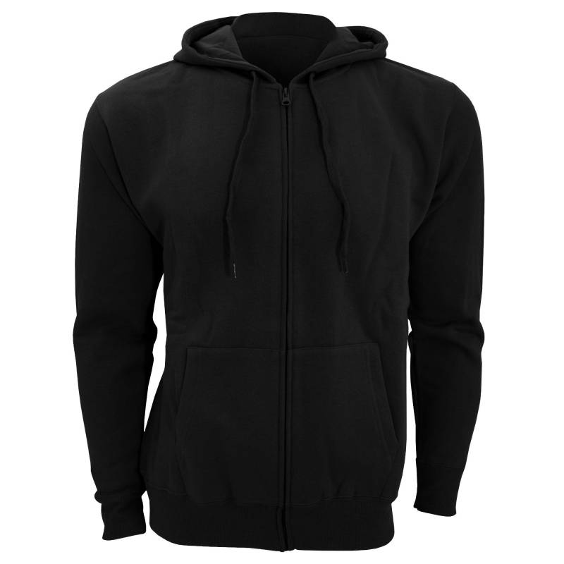 Seven Kapuzenjacke Kapuzensweatshirt Mit Reißverschluss Herren Schwarz 3XL von SOLS