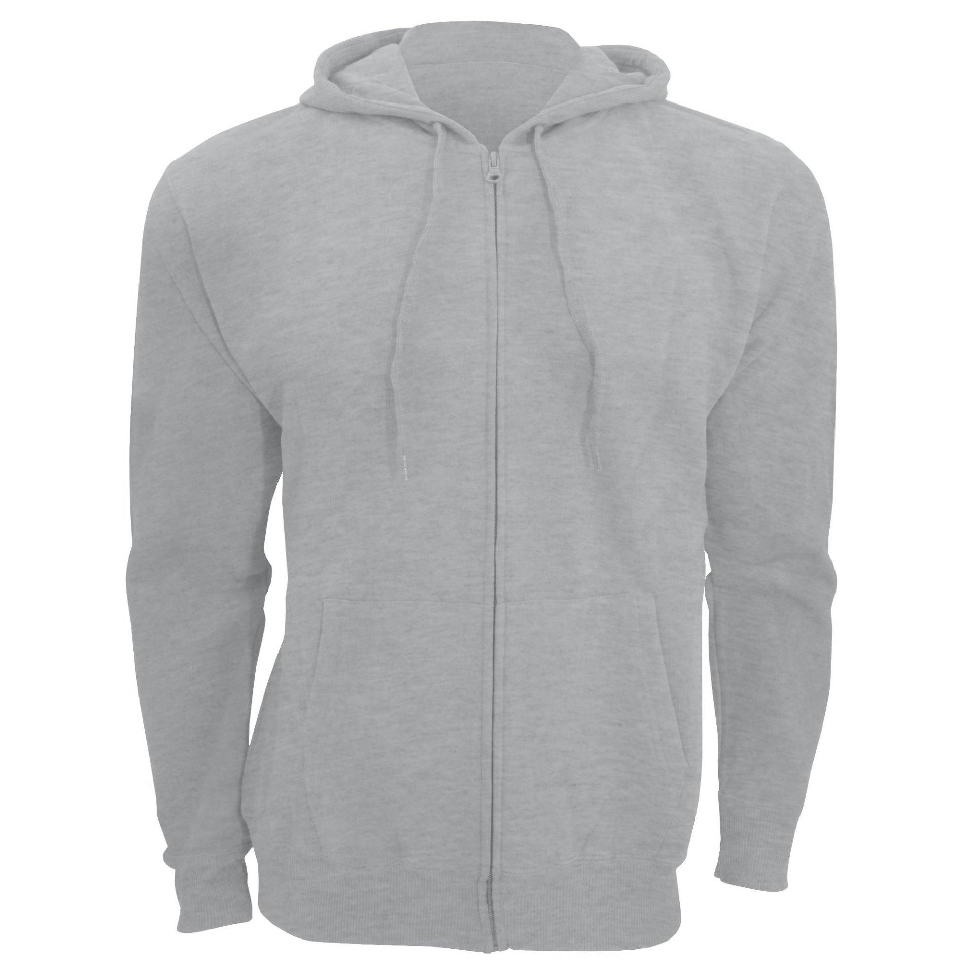 Seven Kapuzenjacke Kapuzensweatshirt Mit Reißverschluss Herren Taubengrau XL von SOLS