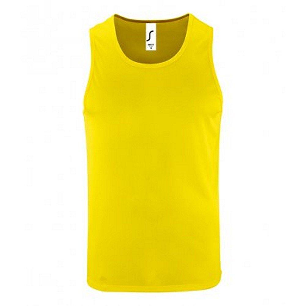 Sporty Performance Tank Top Herren Gelb S von SOLS