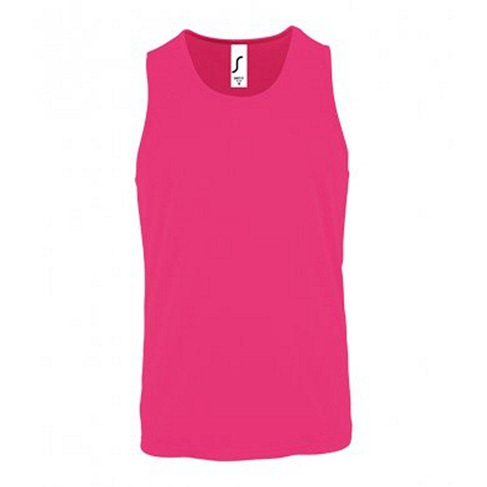 Sporty Performance Tank Top Herren Pink L von SOLS