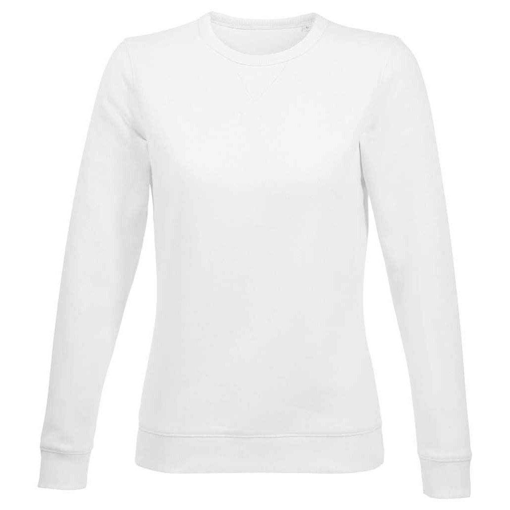 Sully Sweatshirt Damen Weiss S von SOLS