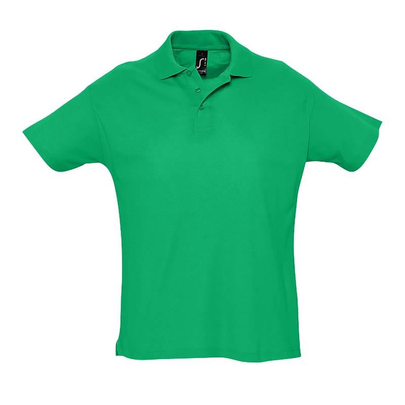 Summer Ii Pique Poloshirt, Kurzarm Herren Grün M von SOLS
