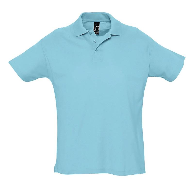 Summer Ii Pique Poloshirt, Kurzarm Herren Hellblau XL von SOLS