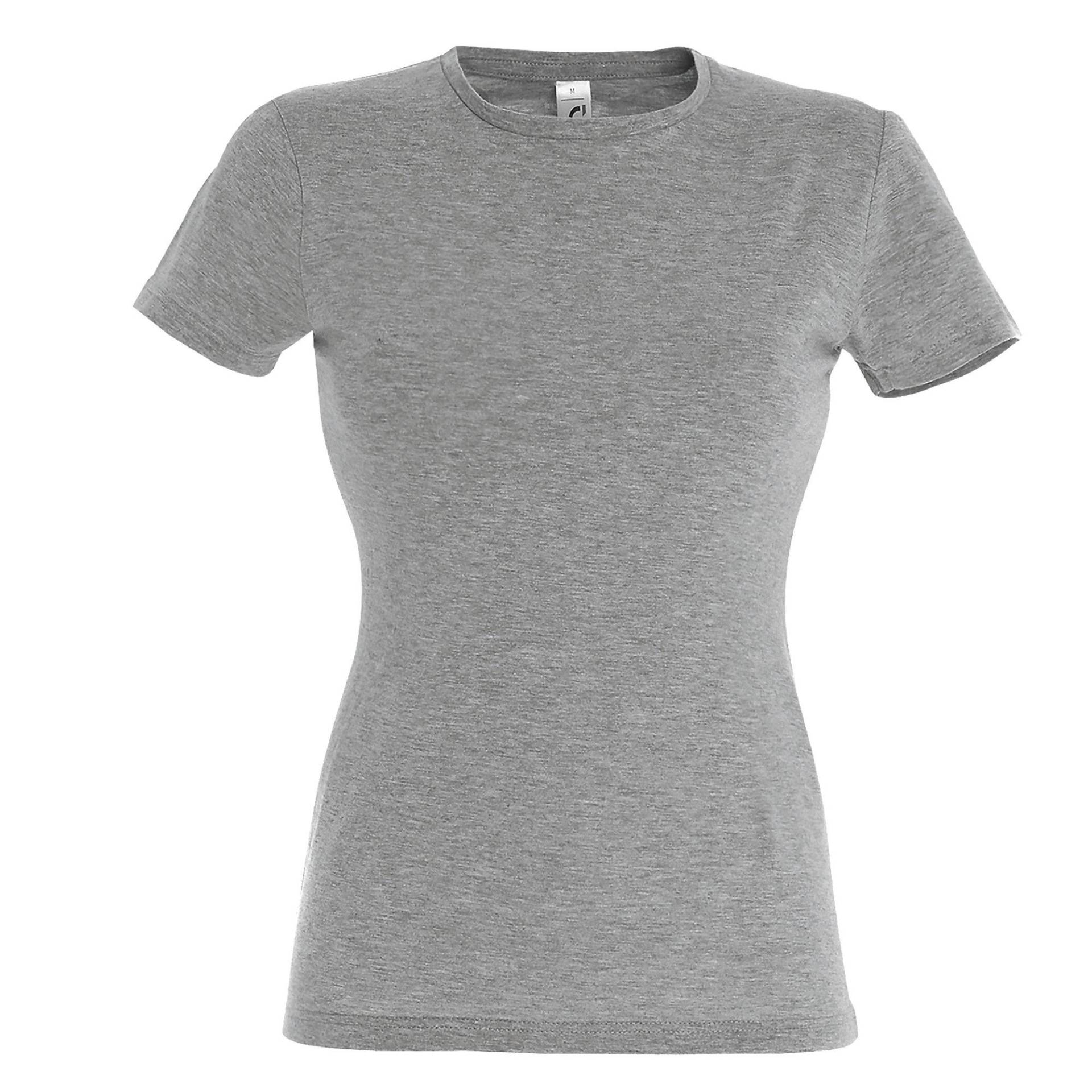 Tshirt, Kurzarm, Rundhalsausschnitt Damen Taubengrau XL von SOLS