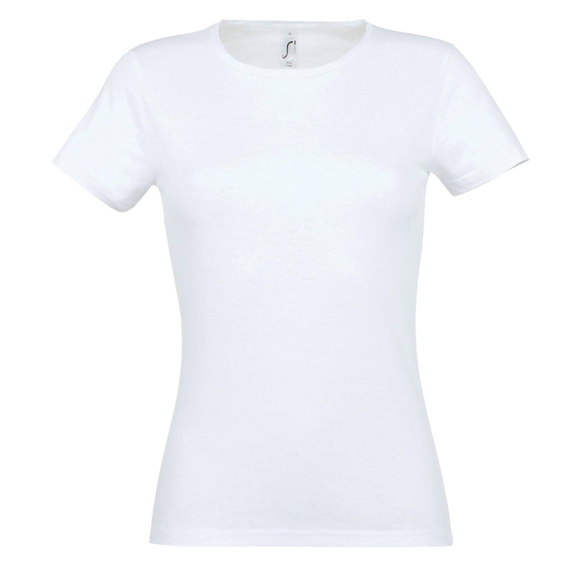 Tshirt, Kurzarm, Rundhalsausschnitt Damen Weiss L von SOLS