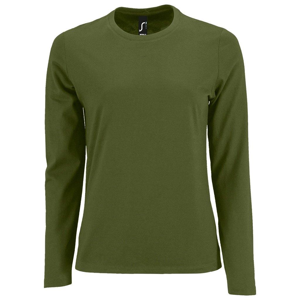 Tshirt Imperial, Langärmlig Damen Khaki L von SOLS