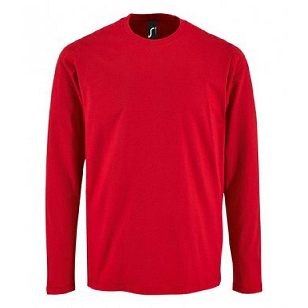 Tshirt Imperial, Langärmlig Herren Rot Bunt S von SOLS