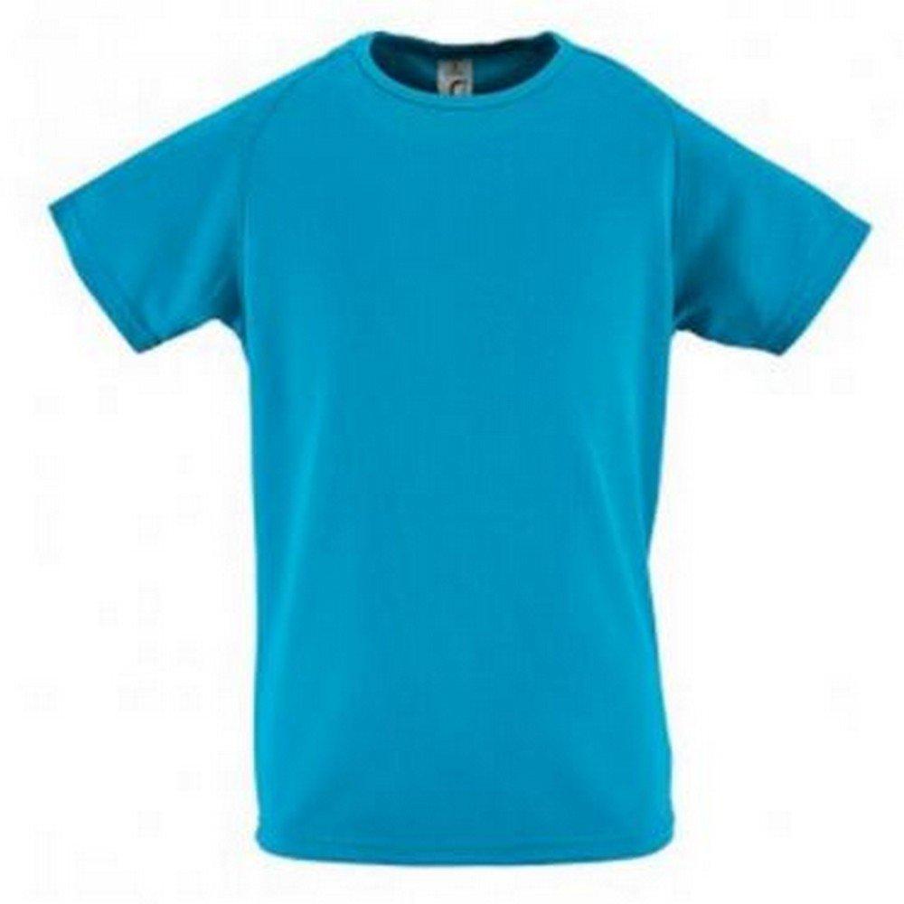 Tshirt Sporty, Kurzarm Jungen Aquamarine 128 von SOLS