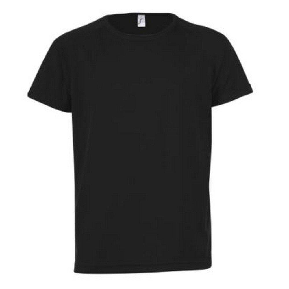 Tshirt Sporty, Kurzarm Mädchen Schwarz 10A von SOLS