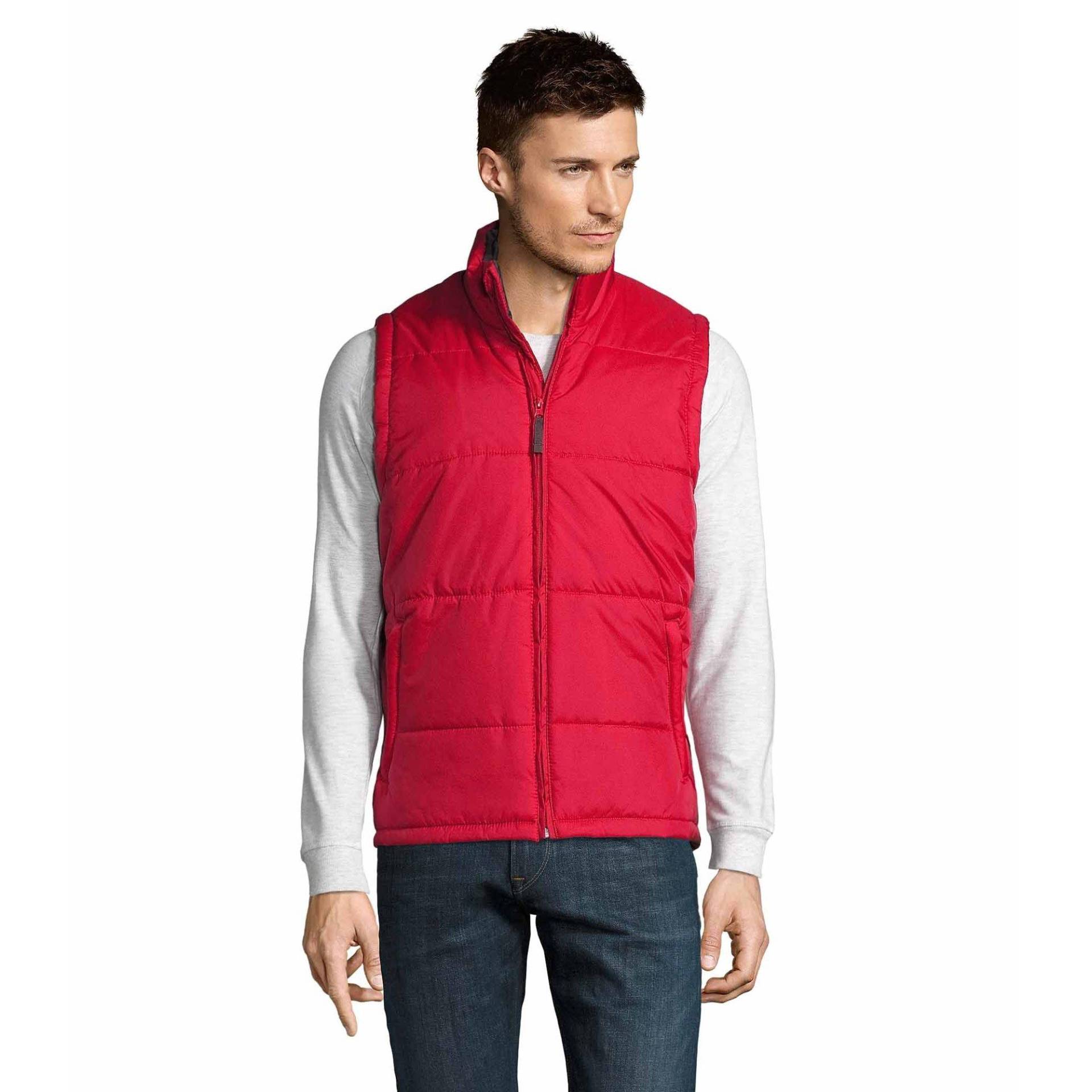 Warm Steppweste Bodywarmer Mit Reißverschluss Damen Rot Bunt L von SOLS