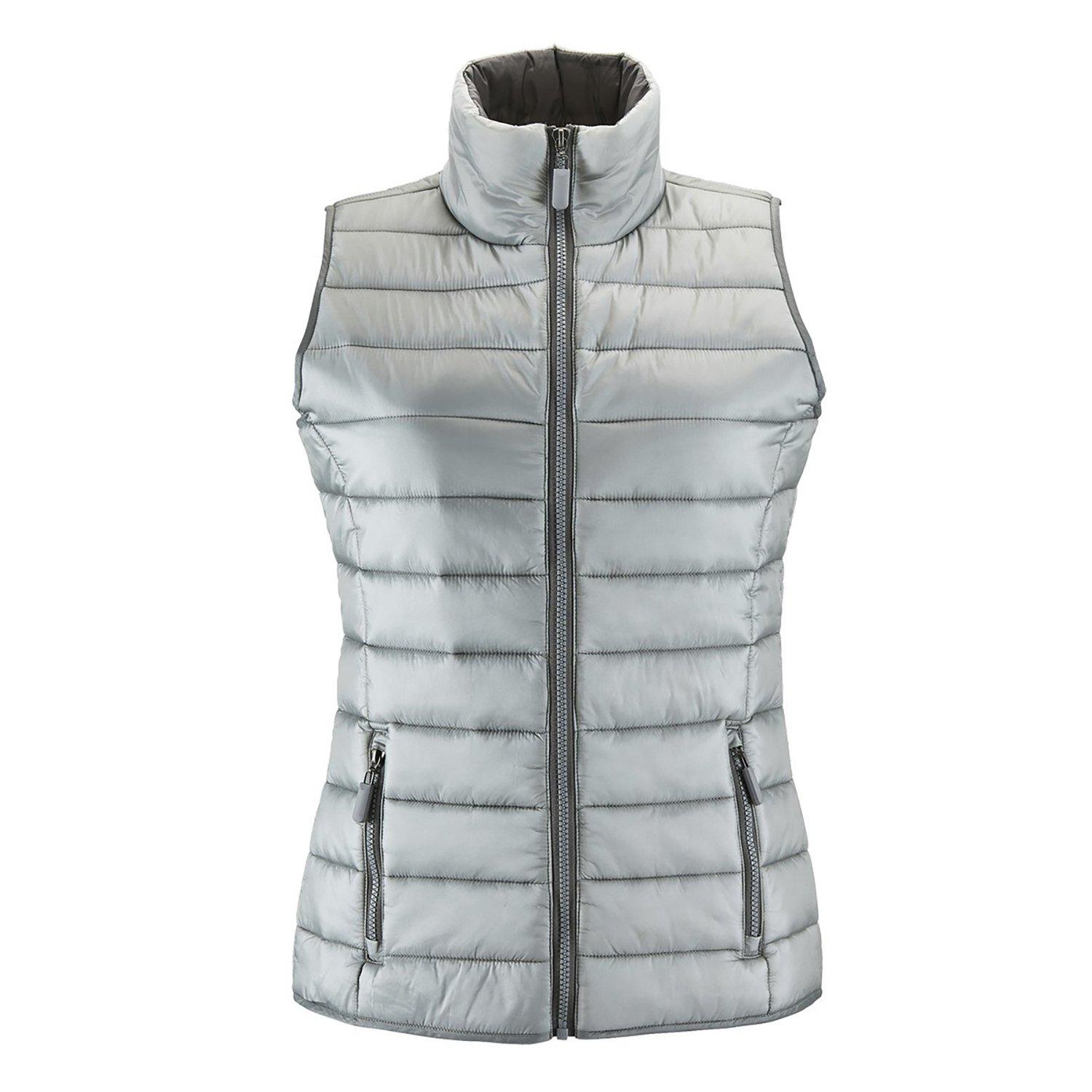 Wave Stepp Westegilet Wasserabweisend Damen Grau M von SOLS