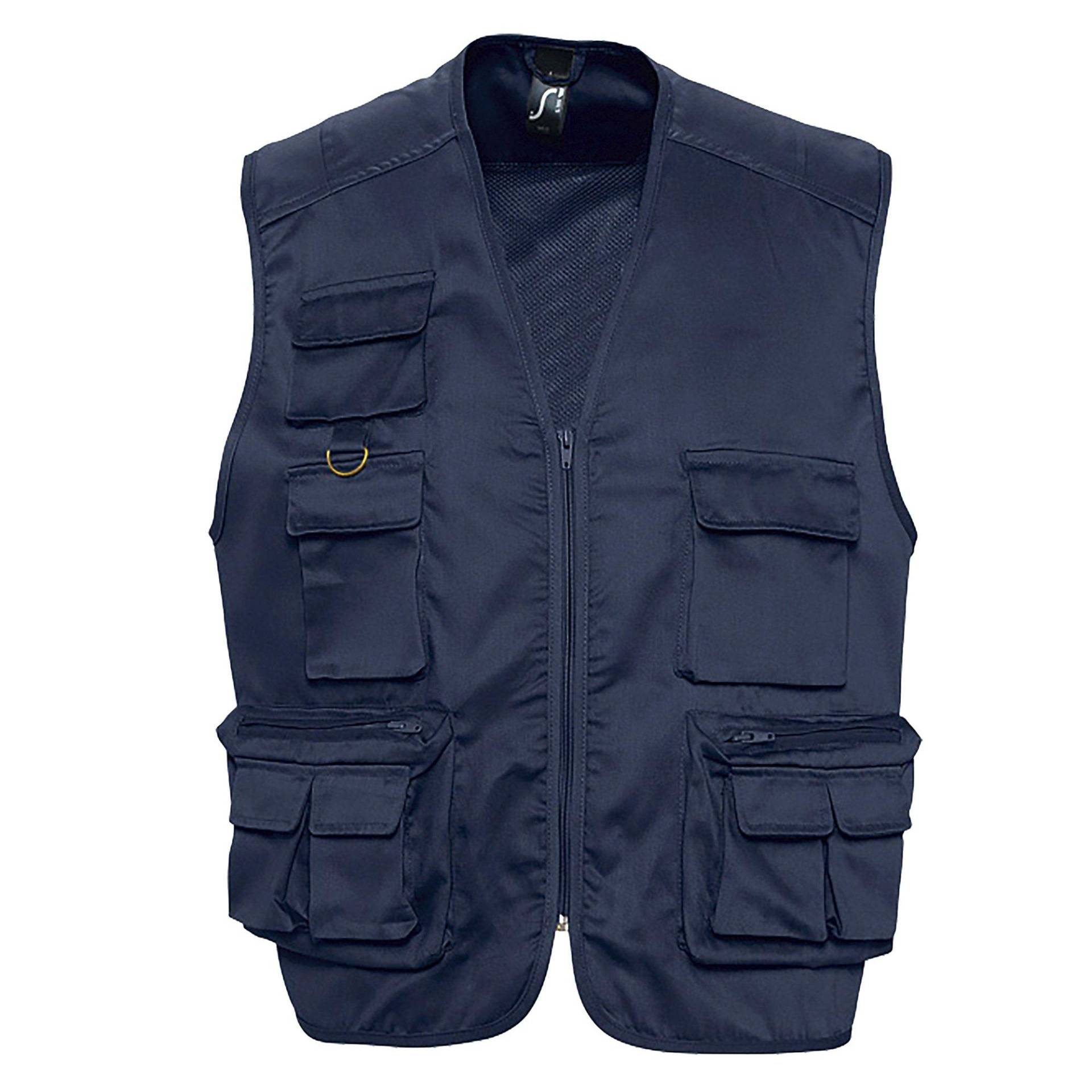 Wild Weste Bodywarmer Mit Reißverschluss Und Taschen Damen Marine M von SOLS